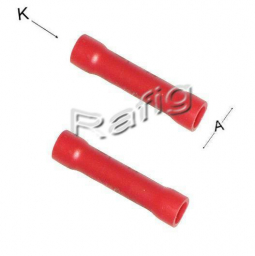 Konektor łącznik 2x 1,5mm2 czerwony 10 szt
