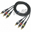 Kabel RCA 3* wtyk-wtyk łezka 1,5m