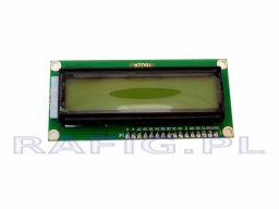 Wyświetlacz LCD  2*16  HD44780 żółty