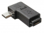 Adapter USB wtyk micro / gniazdo micro kąt LP