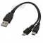 Adapter USB / wtyk mini + micro USB