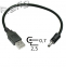 Kabel zasilający USB A WT / wtyk DC 2,5/0,7