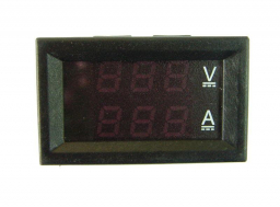 Miernik V/A 0-99V / 100A  DC czerwono -czerwony panelowy 0,56"