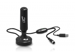 Antena TV pokojowa DVBT zw wzmac. zasilanie USB