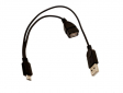 Adapter OTG wtyk USB-micro  / wt-USB + gn-USB 