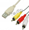 Kabel USB > 3 RCA 1,5m